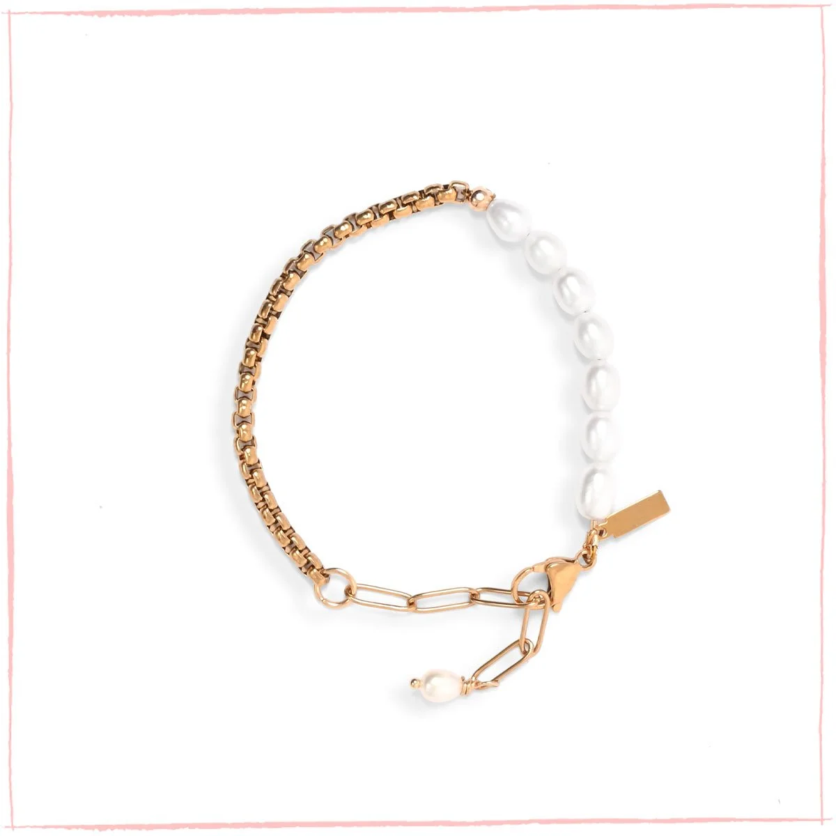 Pearl & Chain Bracelet
