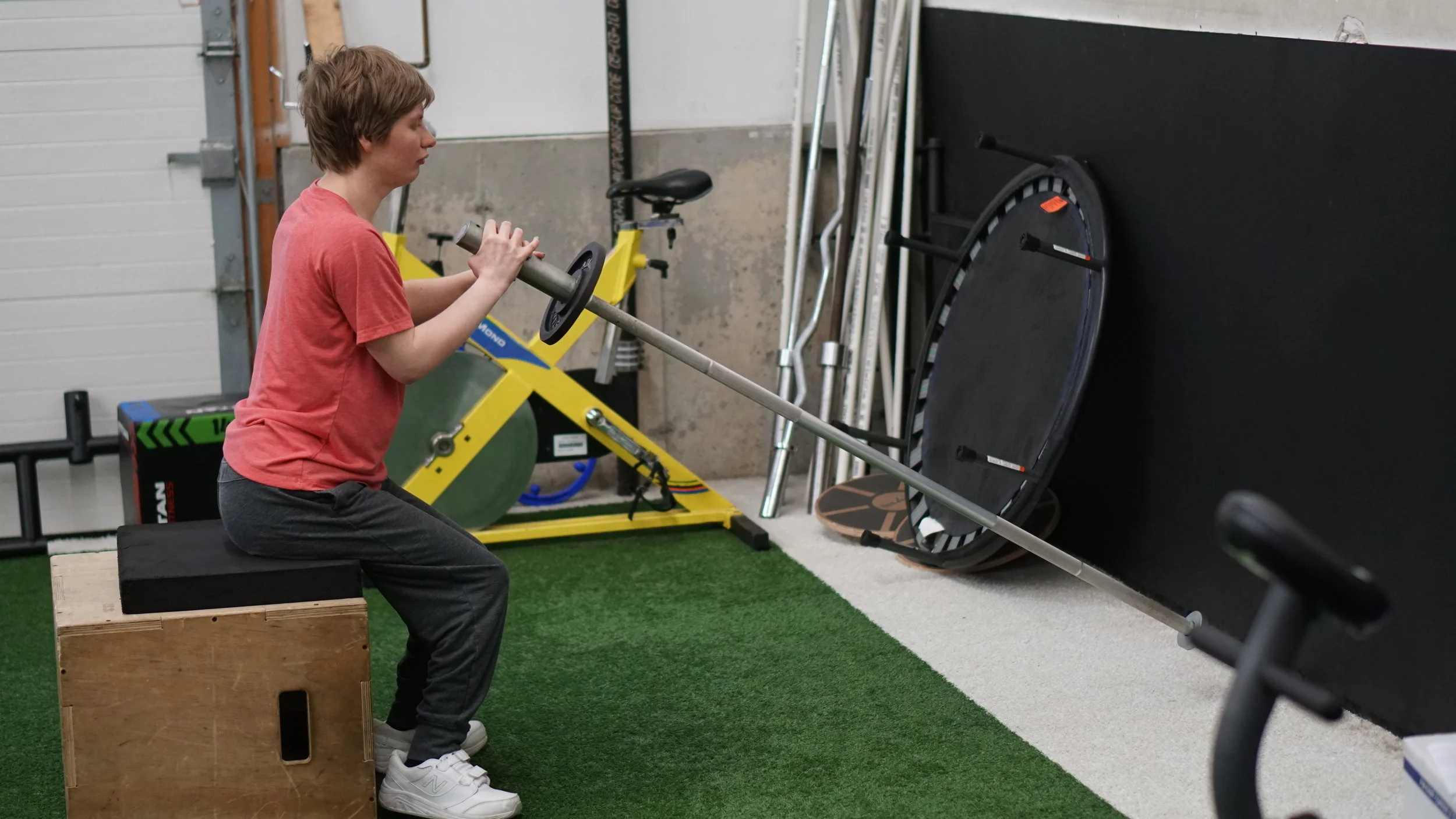 Adaptive Fitness Coach - Landmine Box Squat