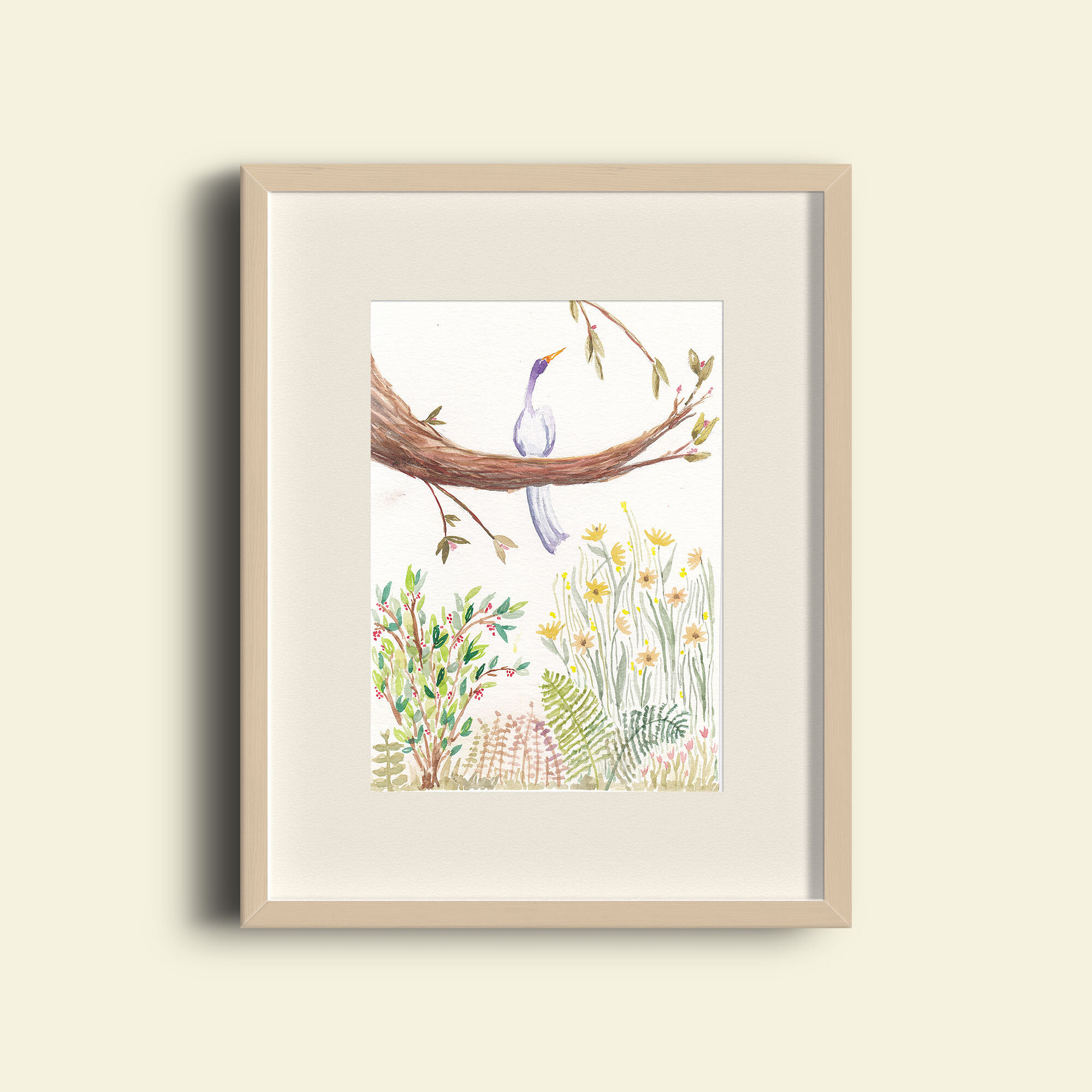 Wildflowers &amp; Waterbird (5x7)