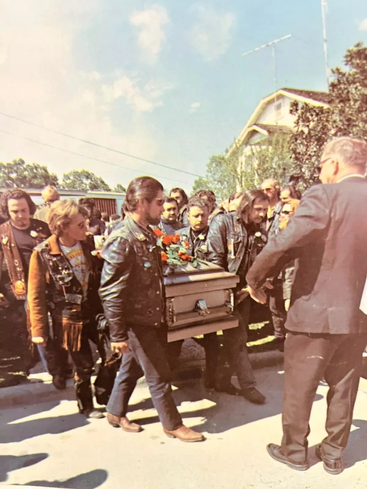 1970 Black Bart's Bandidos Funeral MC Houston Poster Co Classic 1