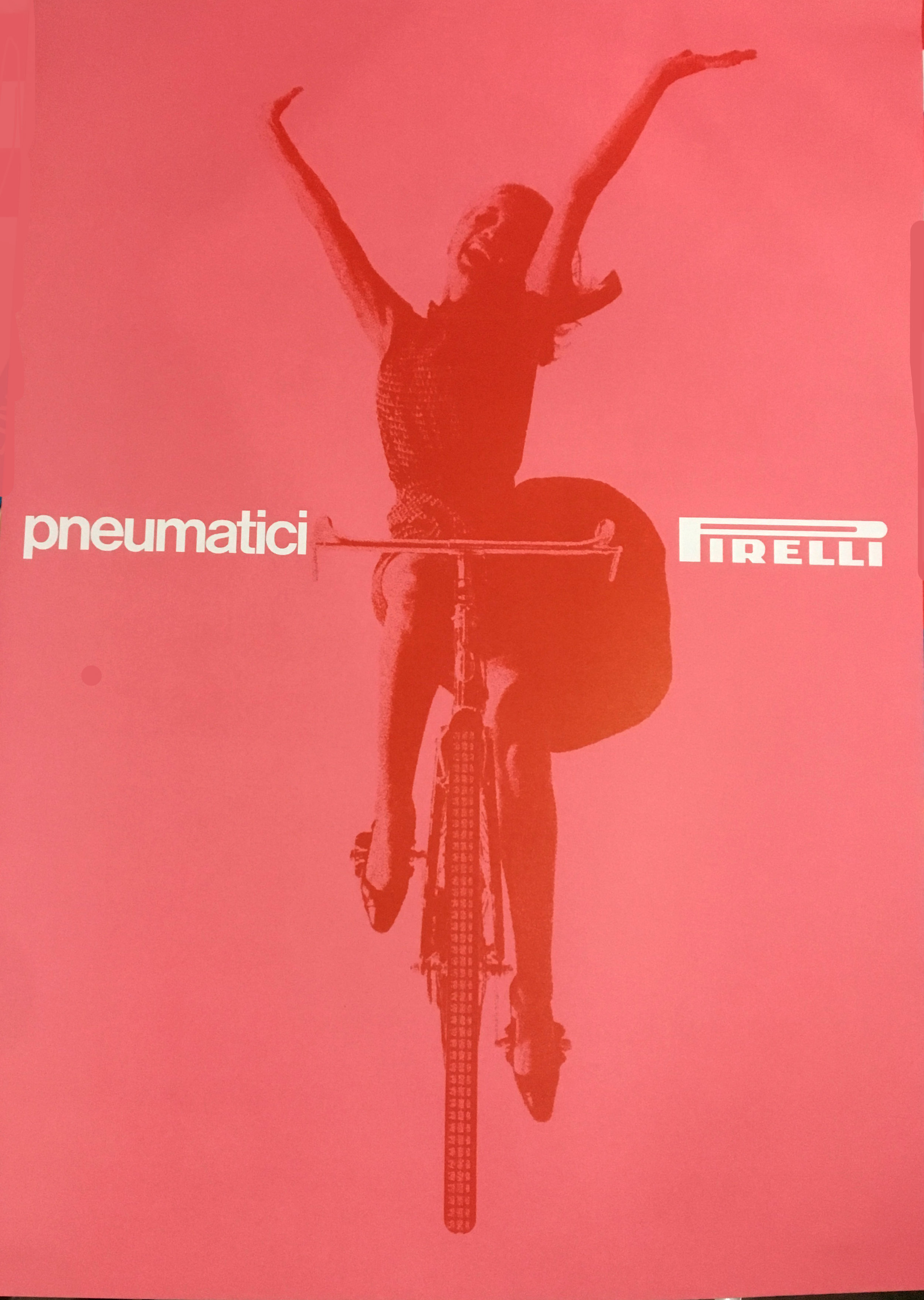 1963 framed Massimo Vignelli Pirelli advertisement