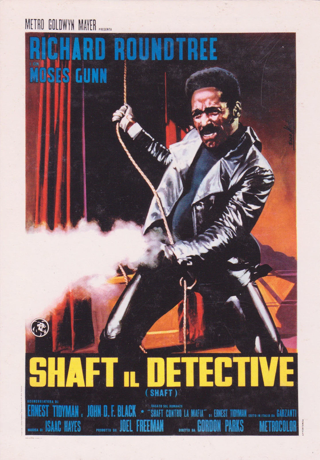 1971 SHAFT  (il Detective) Italian theatrical Poster