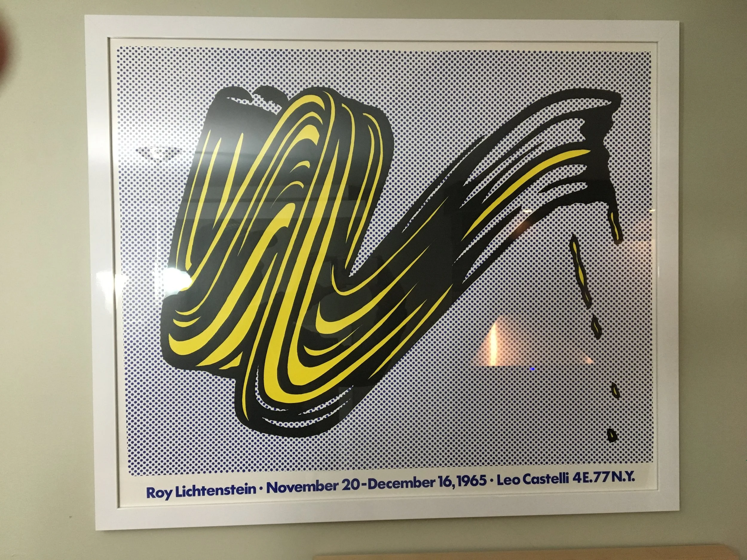 1965 Roy Lichtenstein framed Brushstroke: Leo Castelli Gallery
