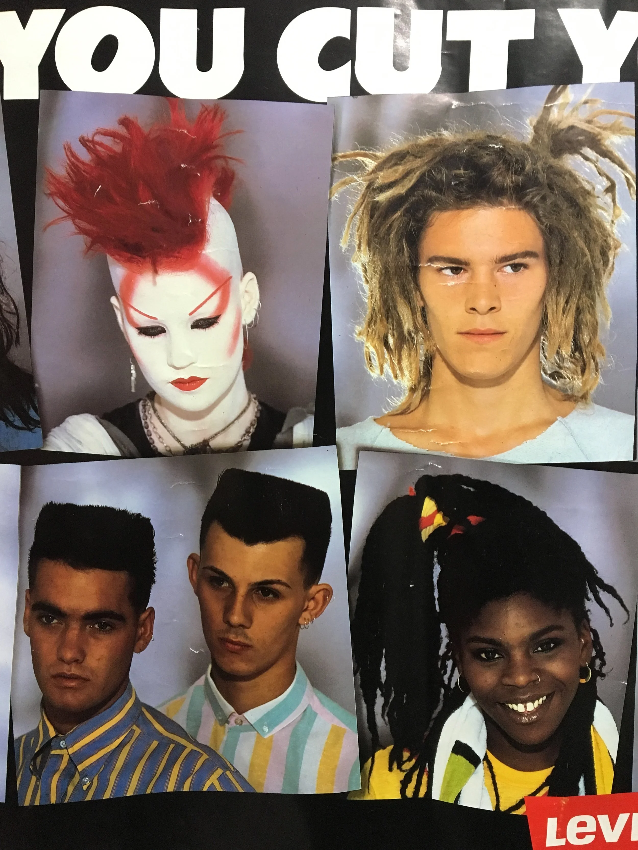 c.1983 UK LEVI's Jeans AD Mods Goths Dreads New Romantics RARE !!!!