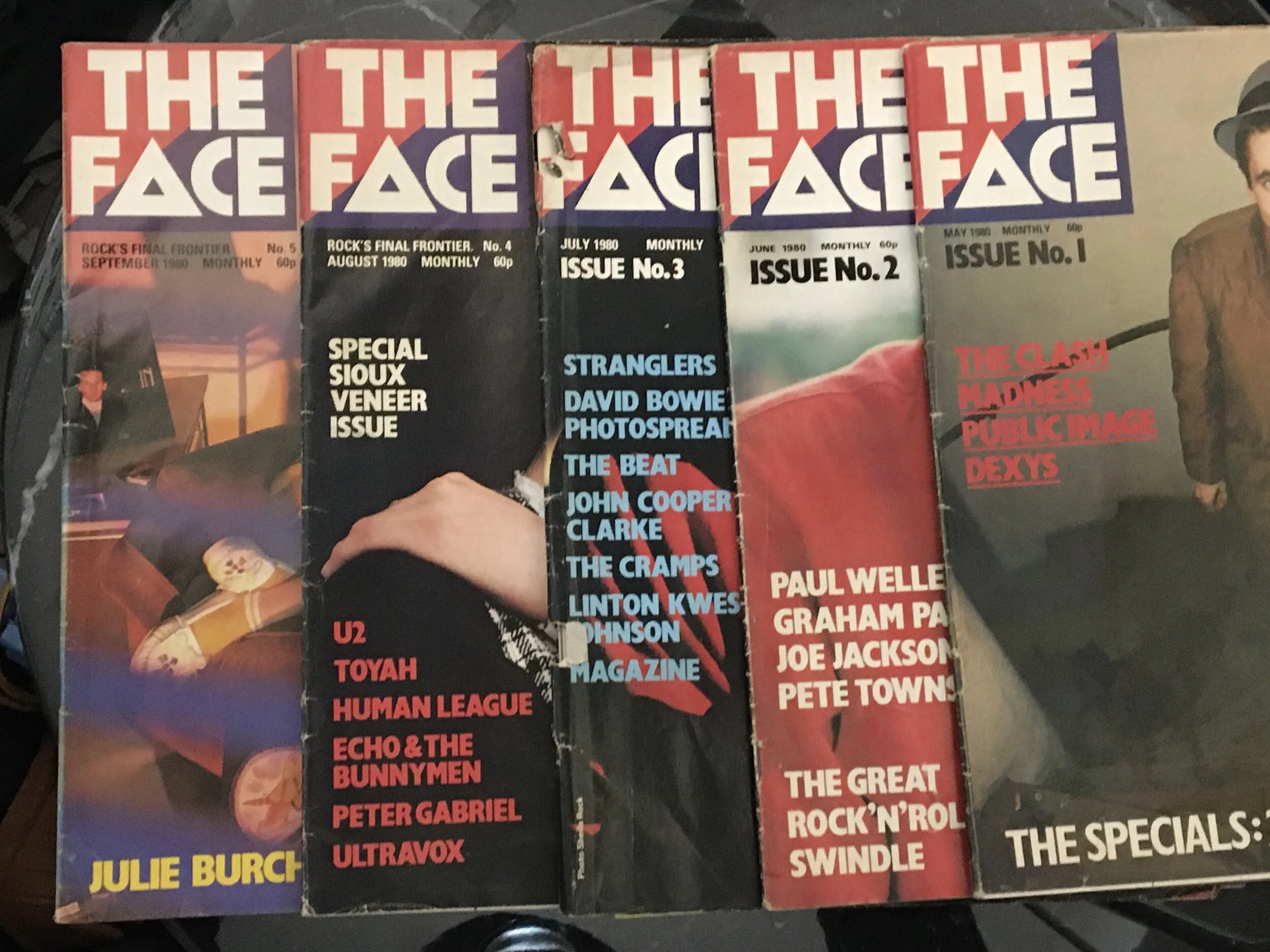 The FACE magazine issues N°1-5 1980 WOW! Rare offering.