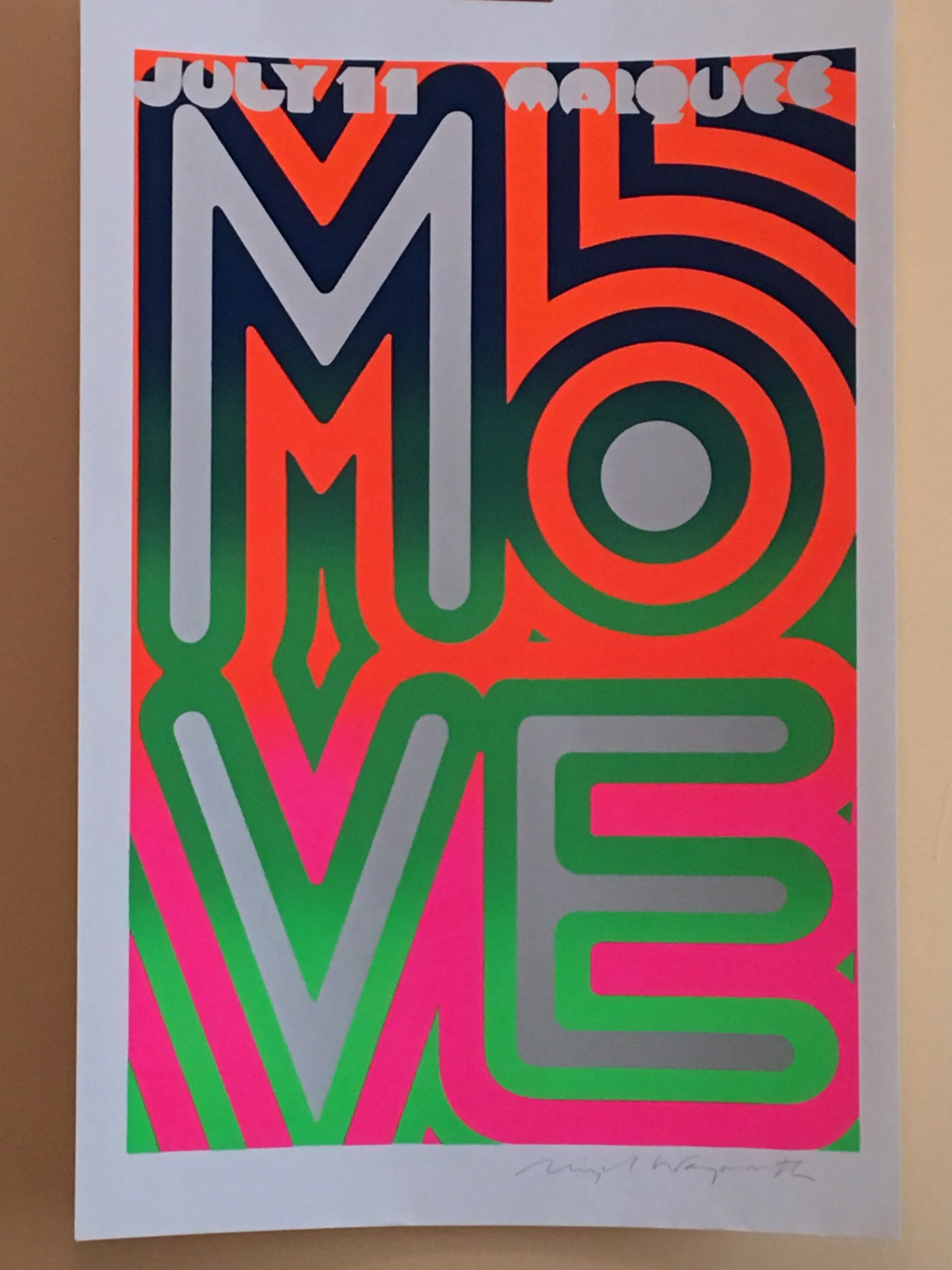 1967 The Move at the Marquee club Poster by Hapshash Nigel Waymouth London