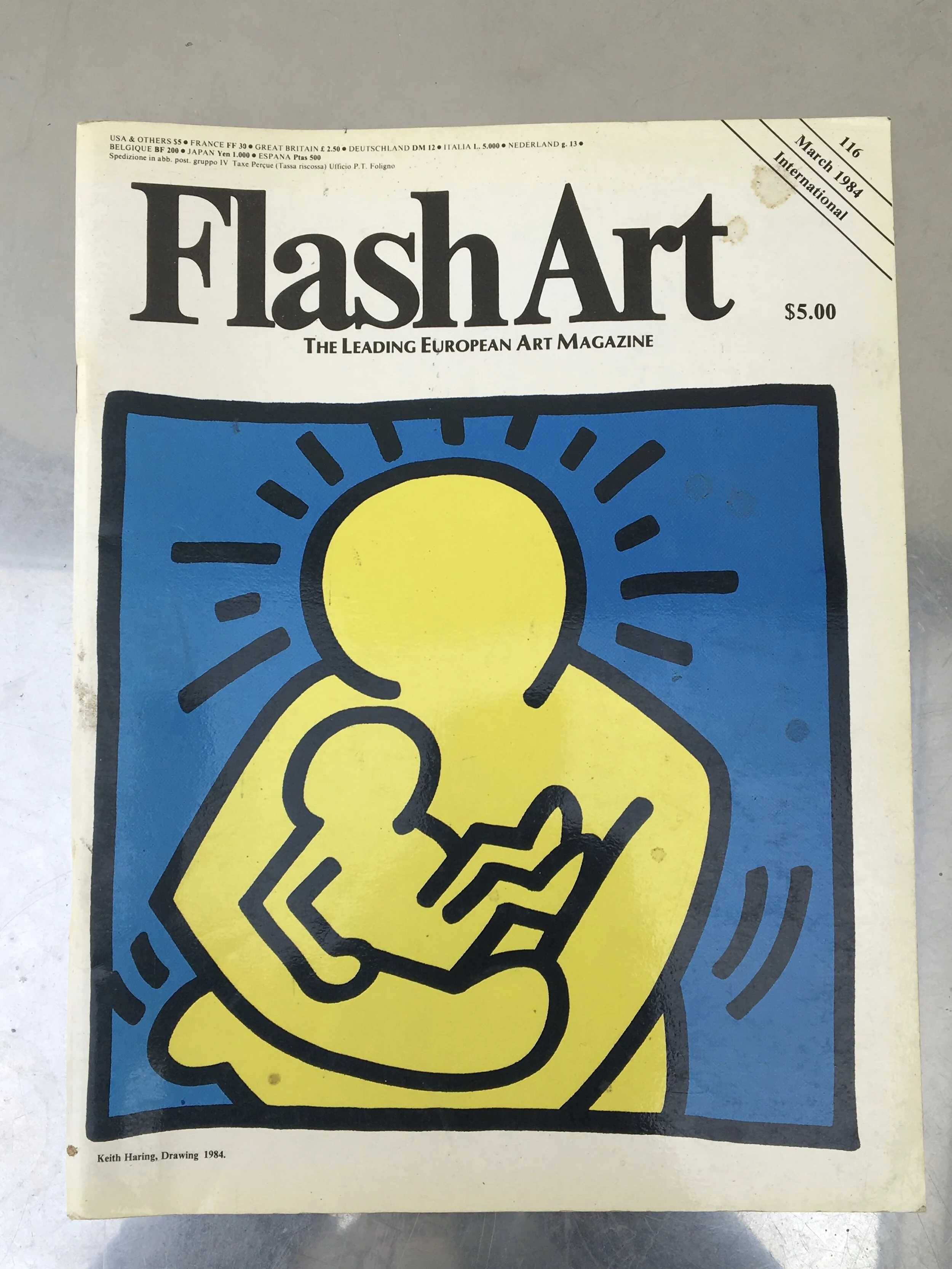 Keith Haring FLASH ART cover N°116 March 1984 Graffiti Art coverage