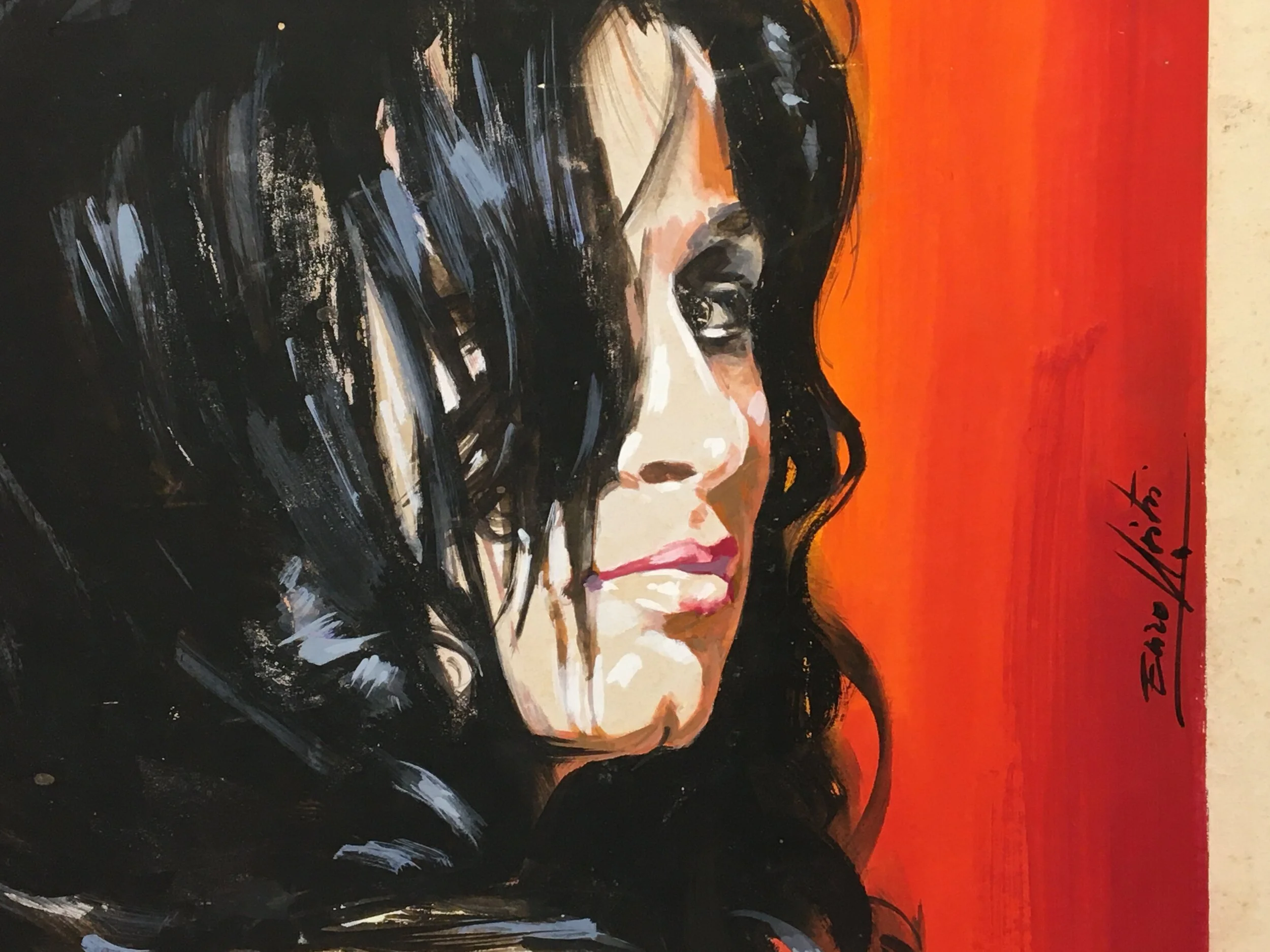 La Stirpe del Vento 1968 Original Art maquette Enzo Nistri RARE italian Yugoslav Cinema