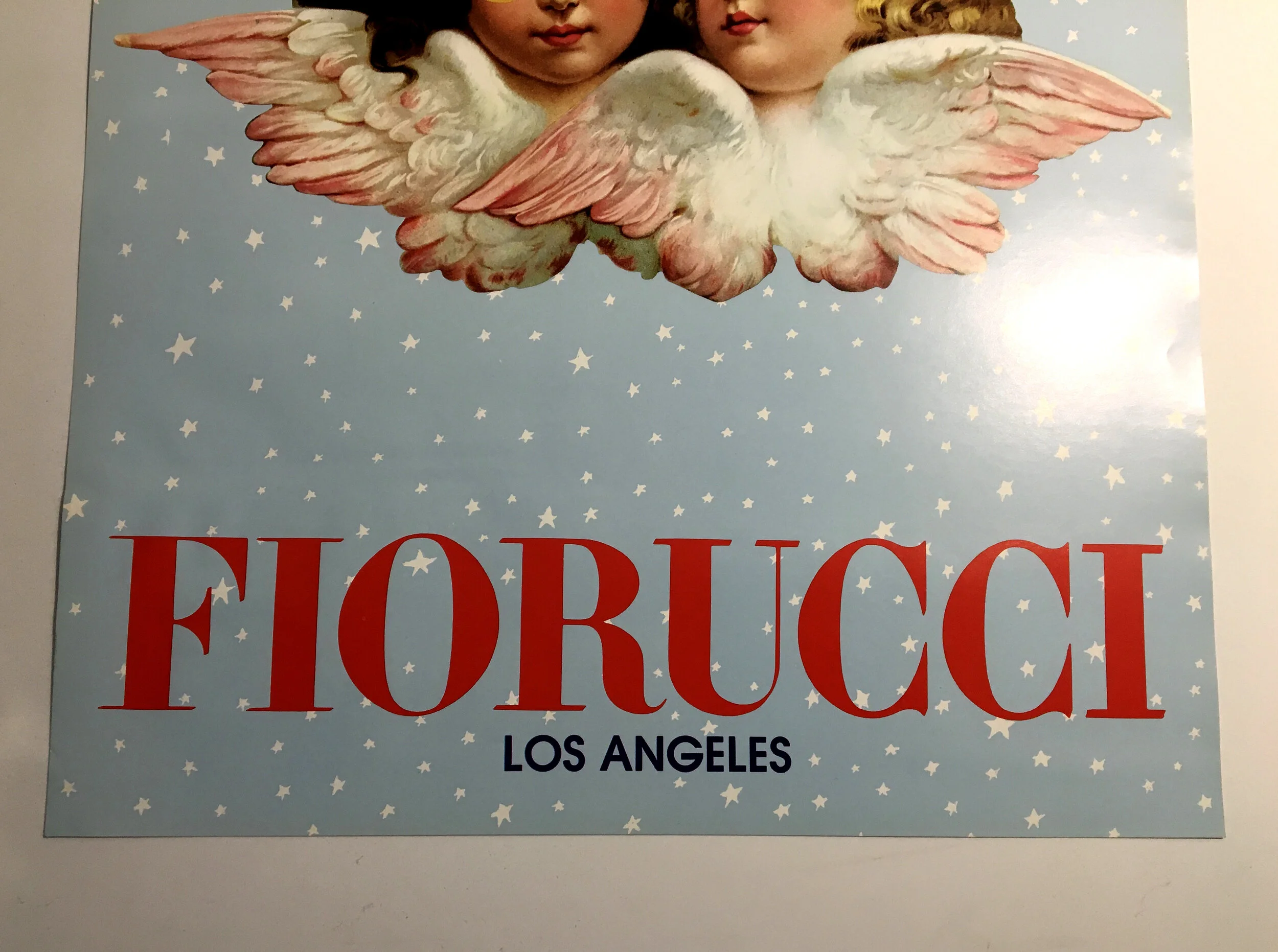 c.1980 Fiorucci Los Angeles italian putti angels New Wave Poster