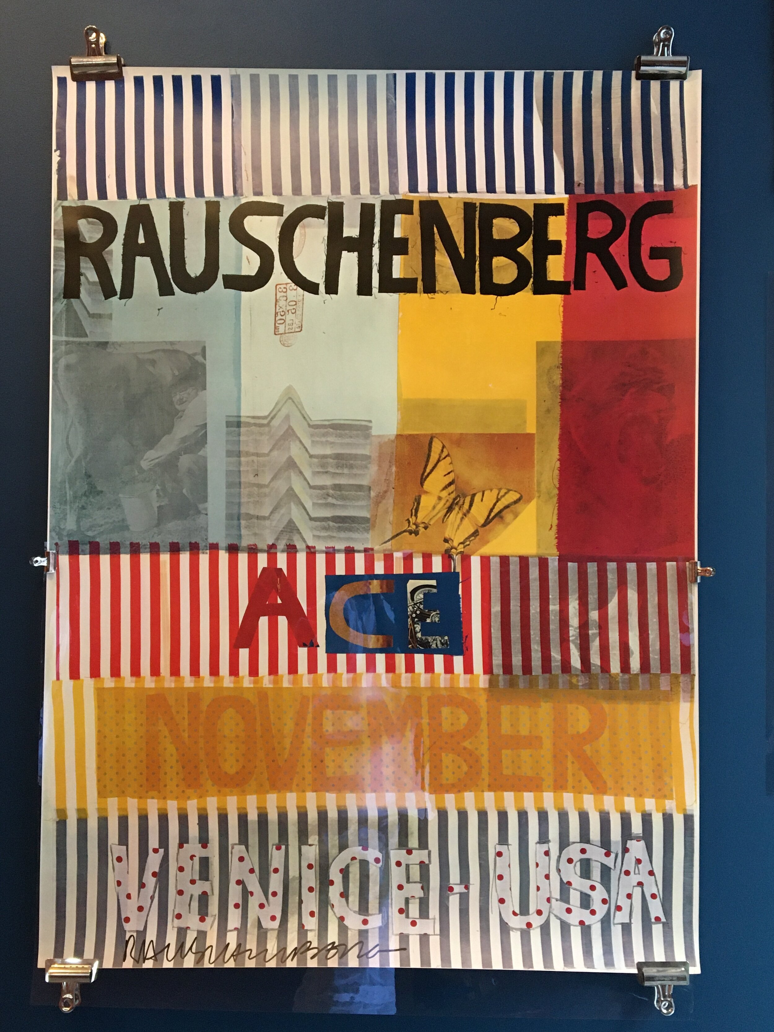 RAUSCHENBERG signed Gallery Venice, Ca. Poster — XX