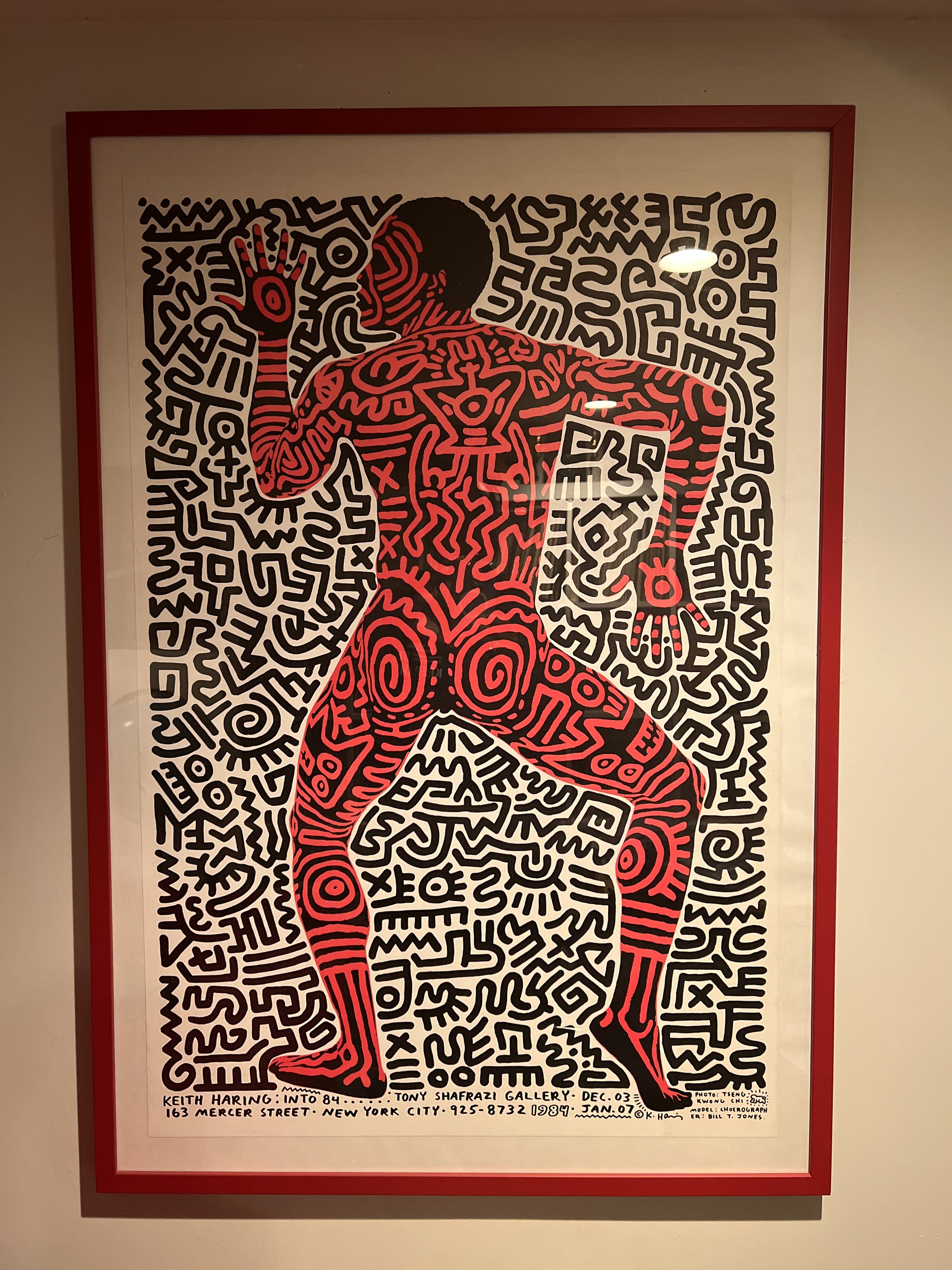 1983 Keith Haring Into 84 Poster Tony Shafrazi Gallery Bill T