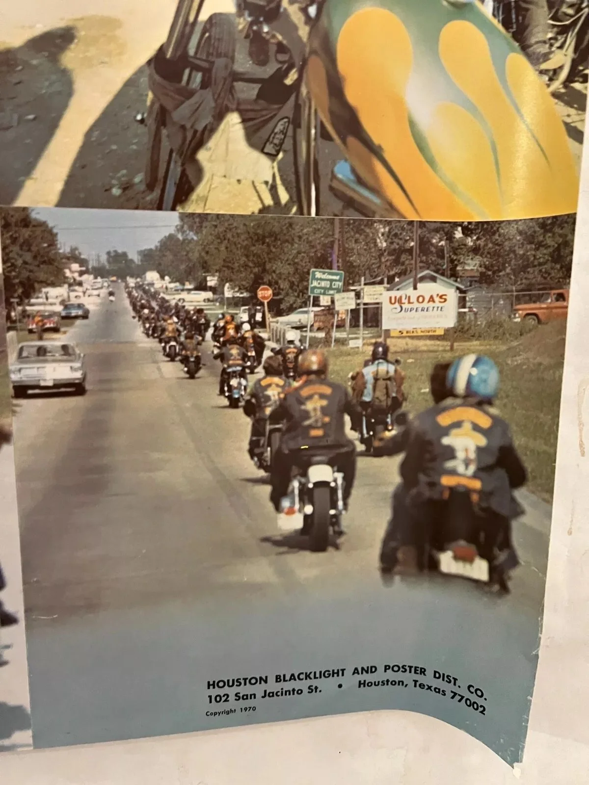 1970 Black Bart's Bandidos Funeral MC Houston Poster Co