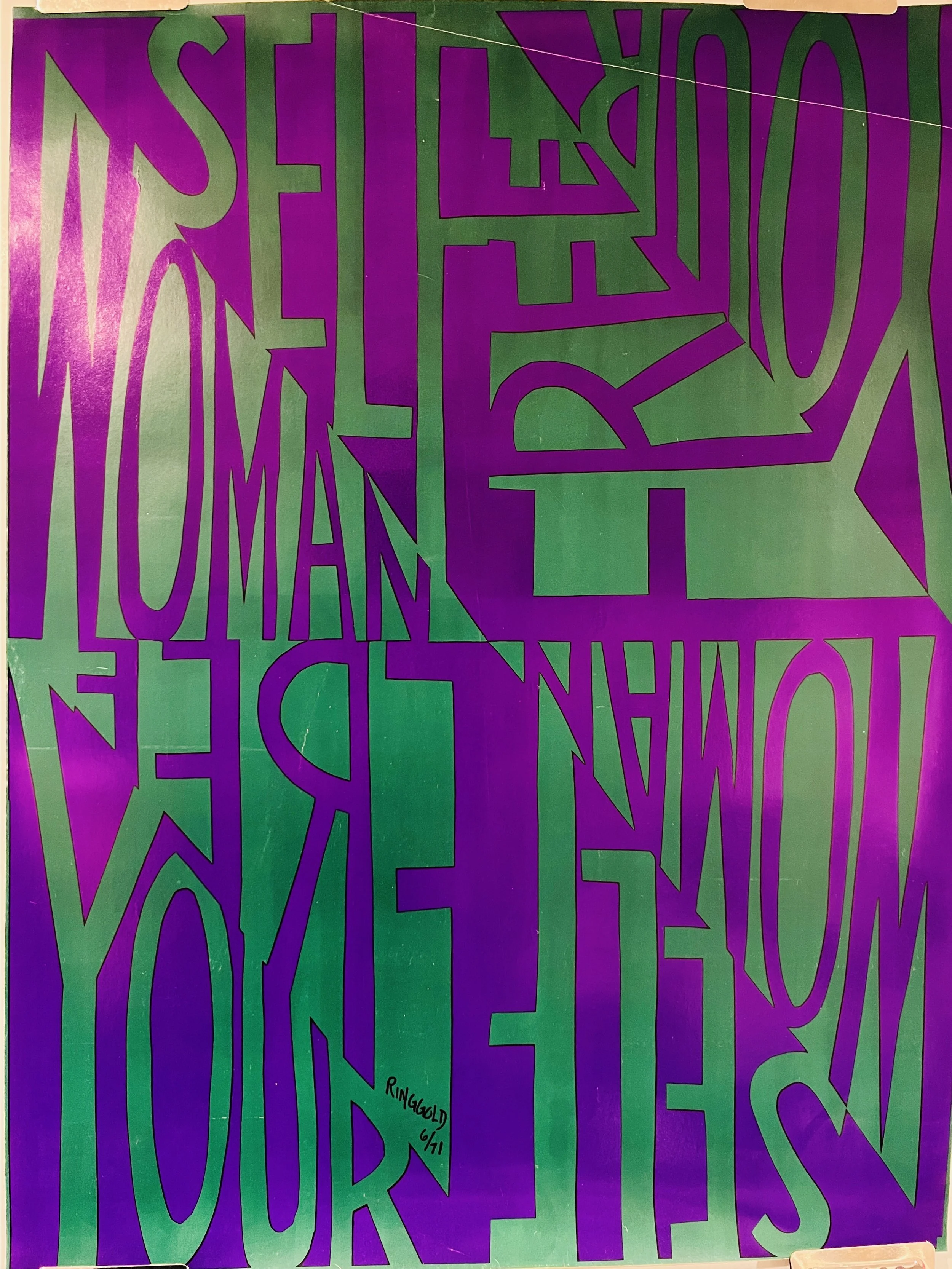 1971 Faith Ringgold 'Woman Free Yourself' original Poster MoMA, NY