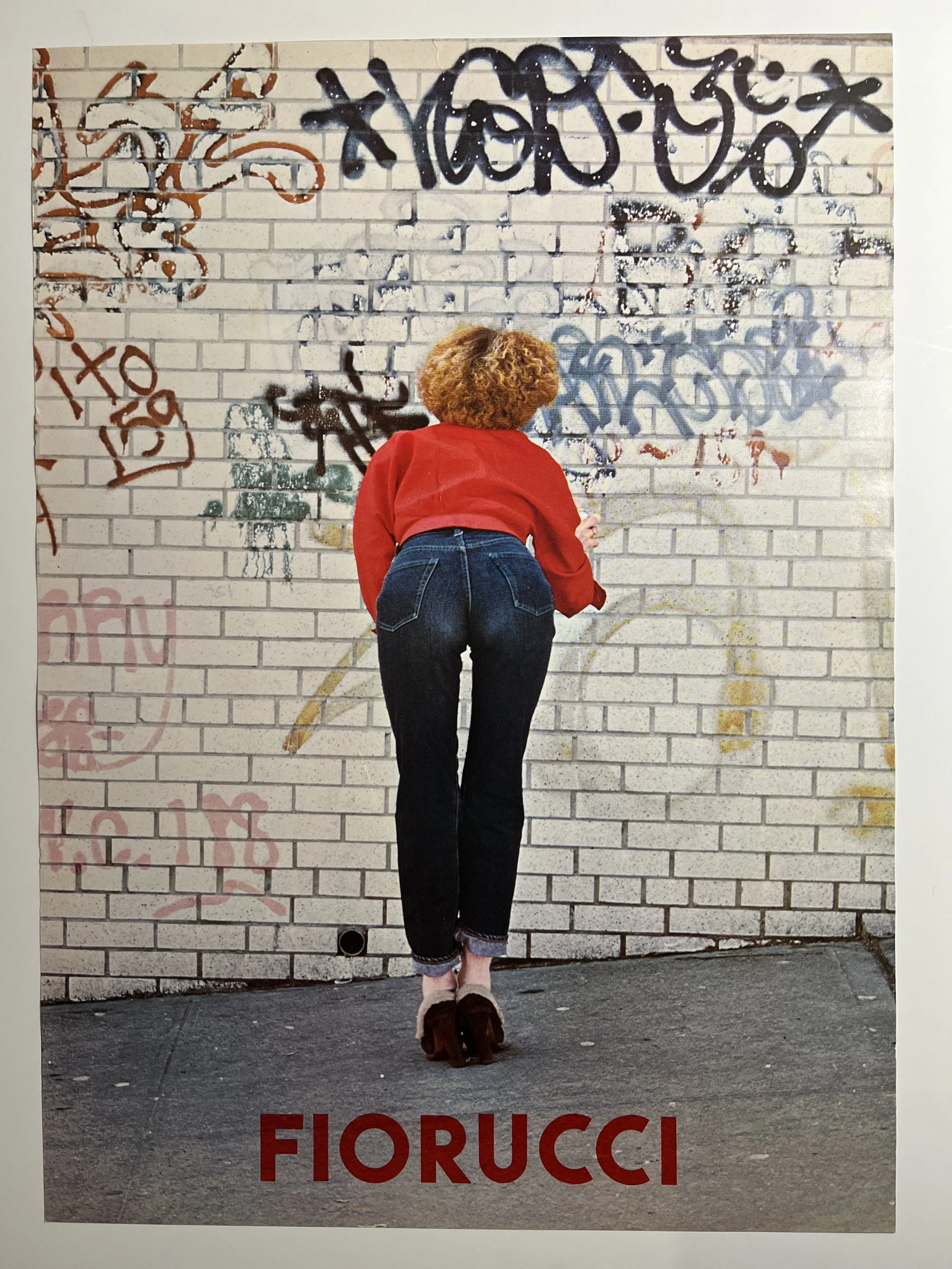 c.1978 FIORUCCI poster Donna Jordan Oliviero Toscani NYC Graffiti WoW !!!