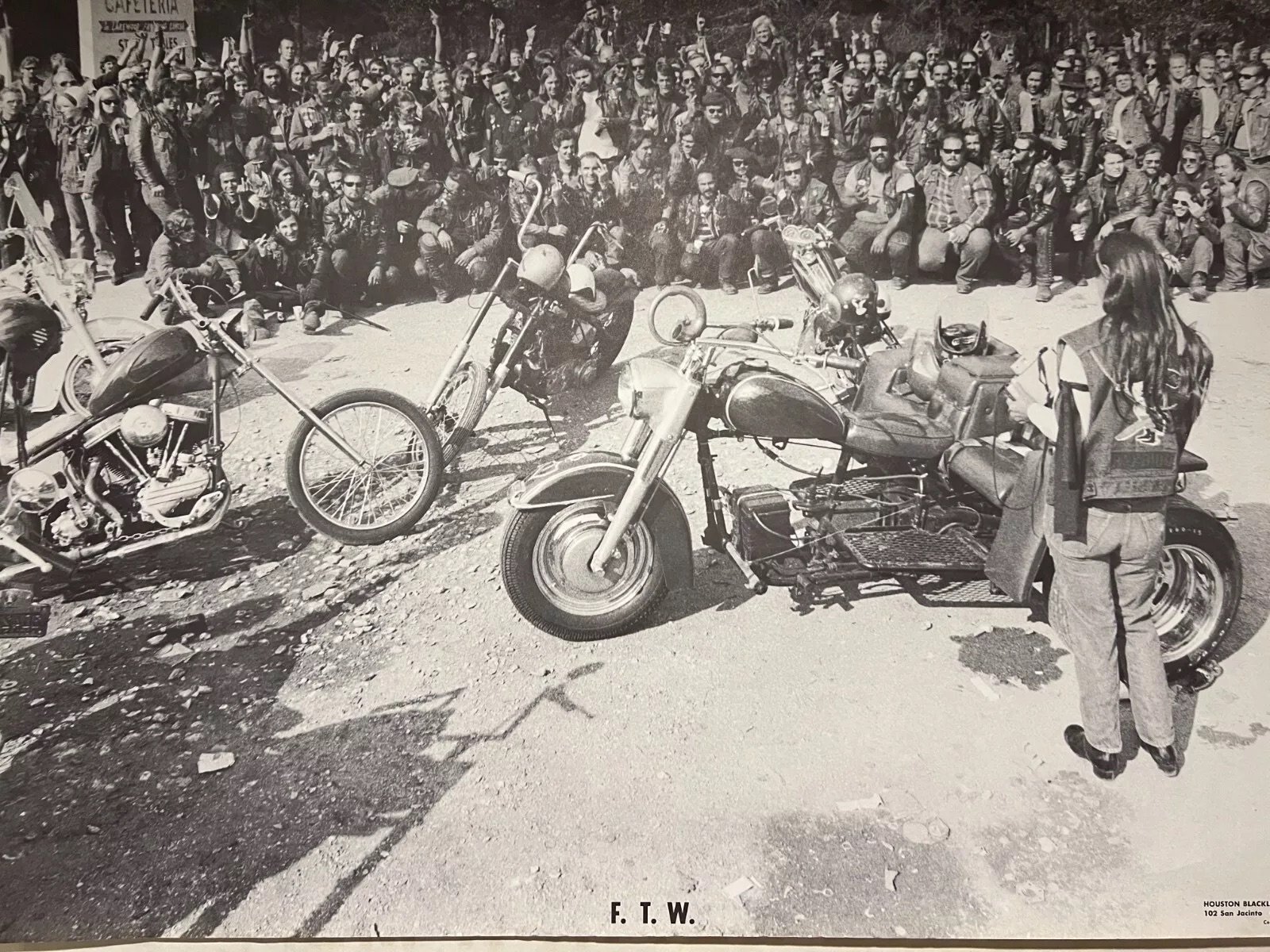 [Meltdownbeat 専用] Bandidos MC 1970 Houst 1970 FTW Bandidos MC Houston Blacklight Poster Co RARE Biker