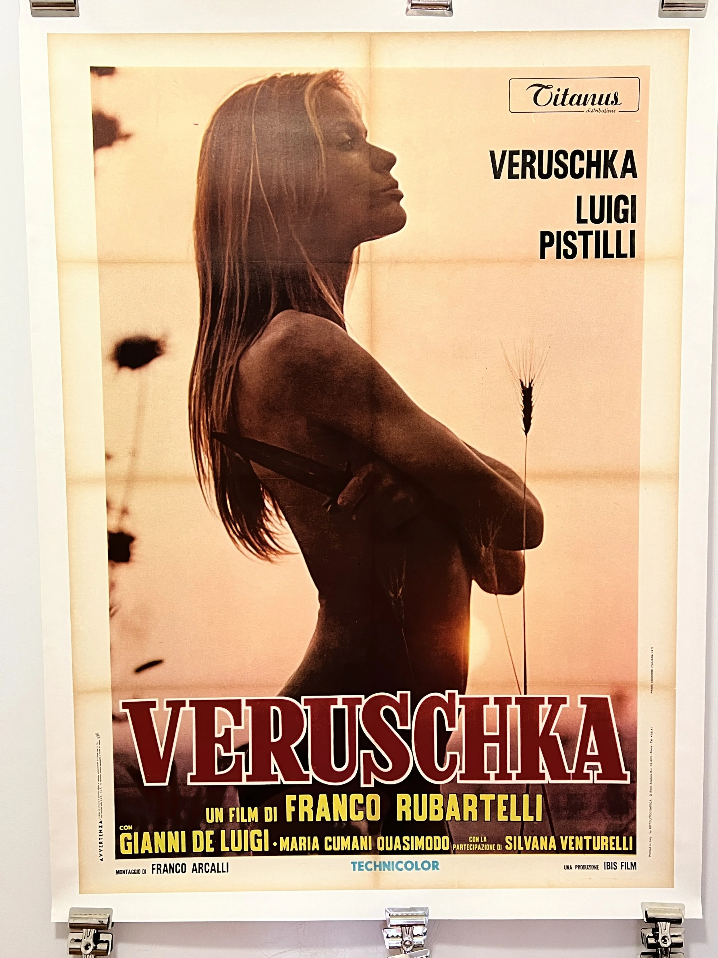 1971 VERUSCHKA La Poesia di Una Donna Movie Franco Rubartelli poster &amp; Playboy January 1971