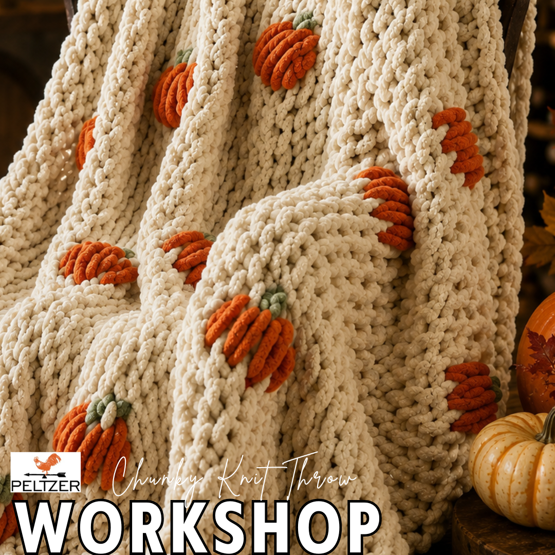 OCT 7 530-730PM CHUNKY KNIT THROW WORKSHOP: PELTZER WINERY TEMECULA