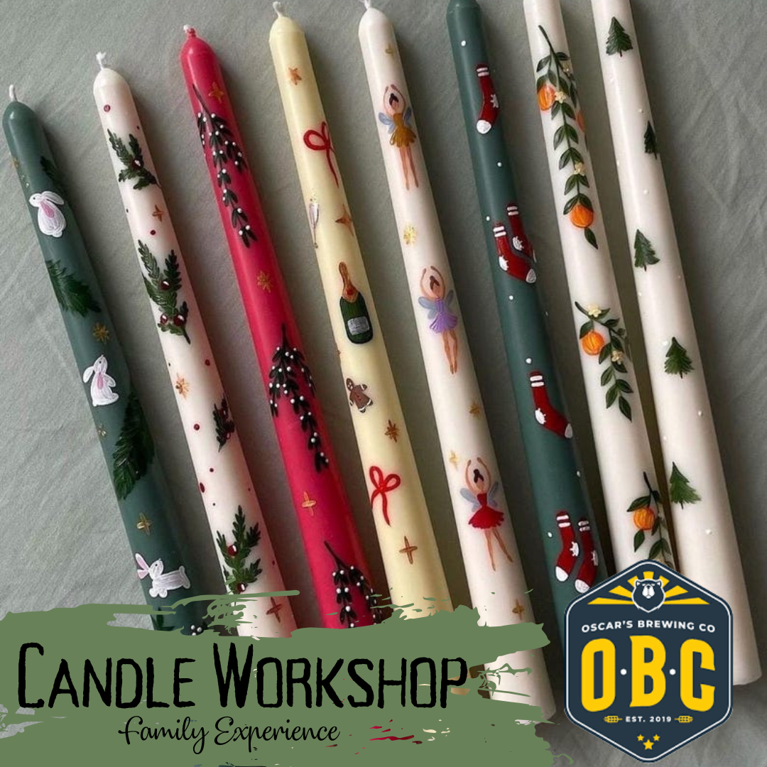 DEC 3 530-730PM FAMILY FRIENDLY CANDLE PAINTING WORKSHOP: OSCARS BREWING COMPANY