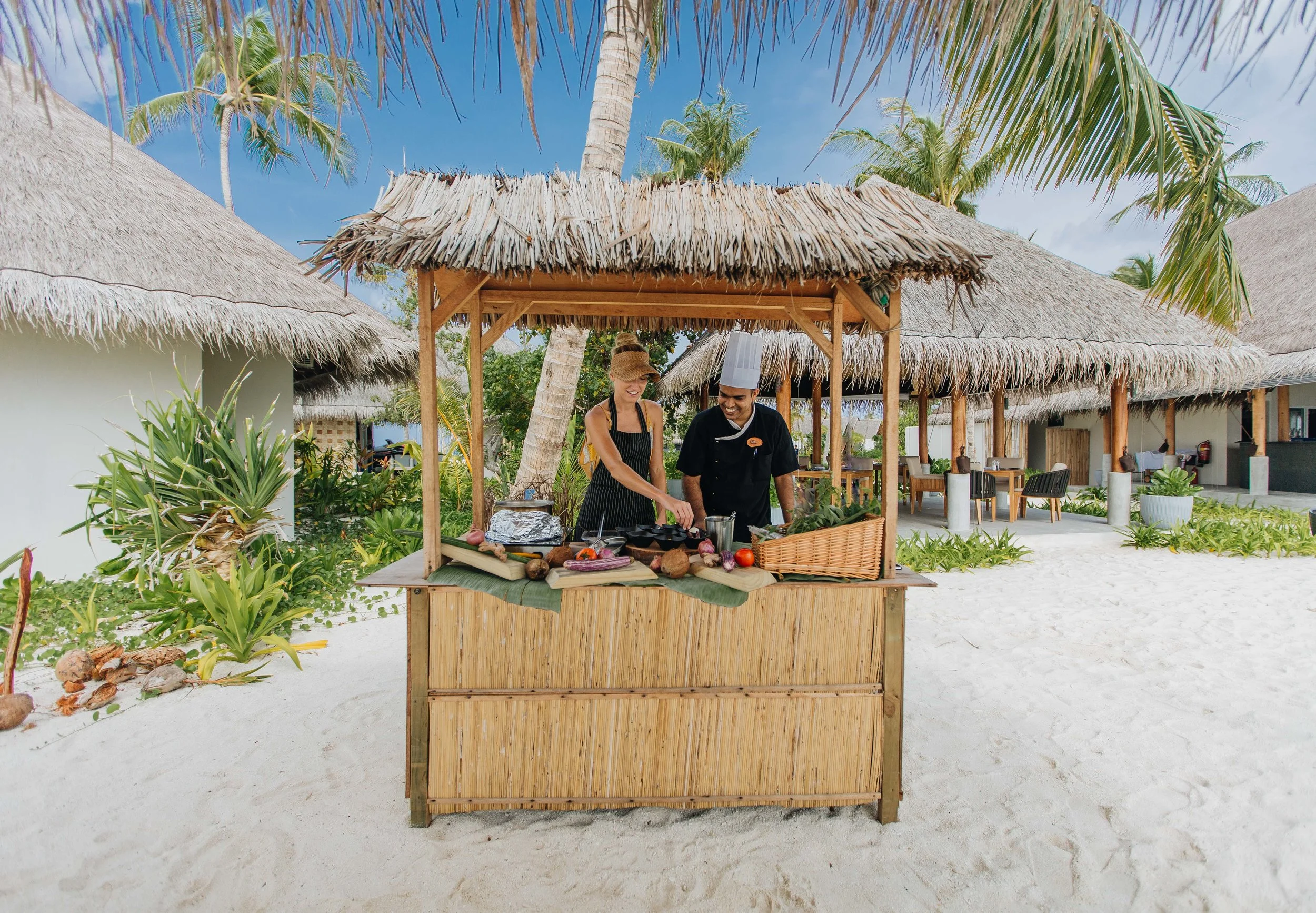 12:30 PM // Lunchtime! We always love any chance to learn about the local cultures when we travel, so naturally we were thrilled to learn to cook our own Maldivian lunch!