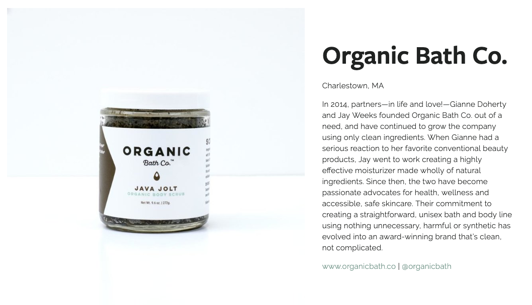 Brand story on marketing collateral