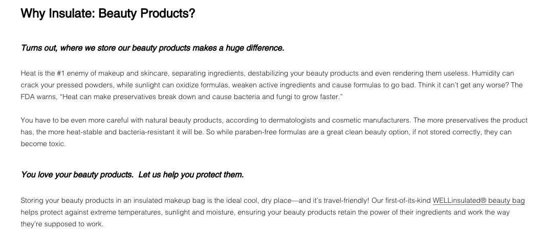Website copy