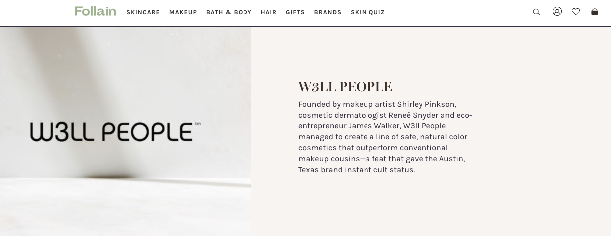Website copy/Brand story