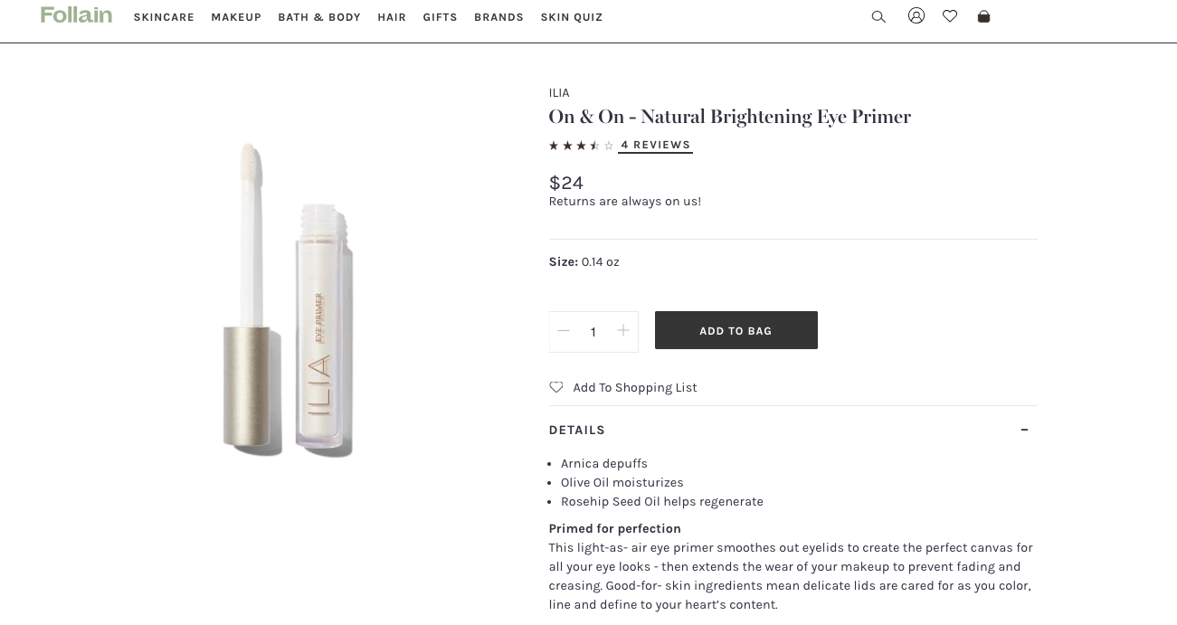 Website copy/Product description