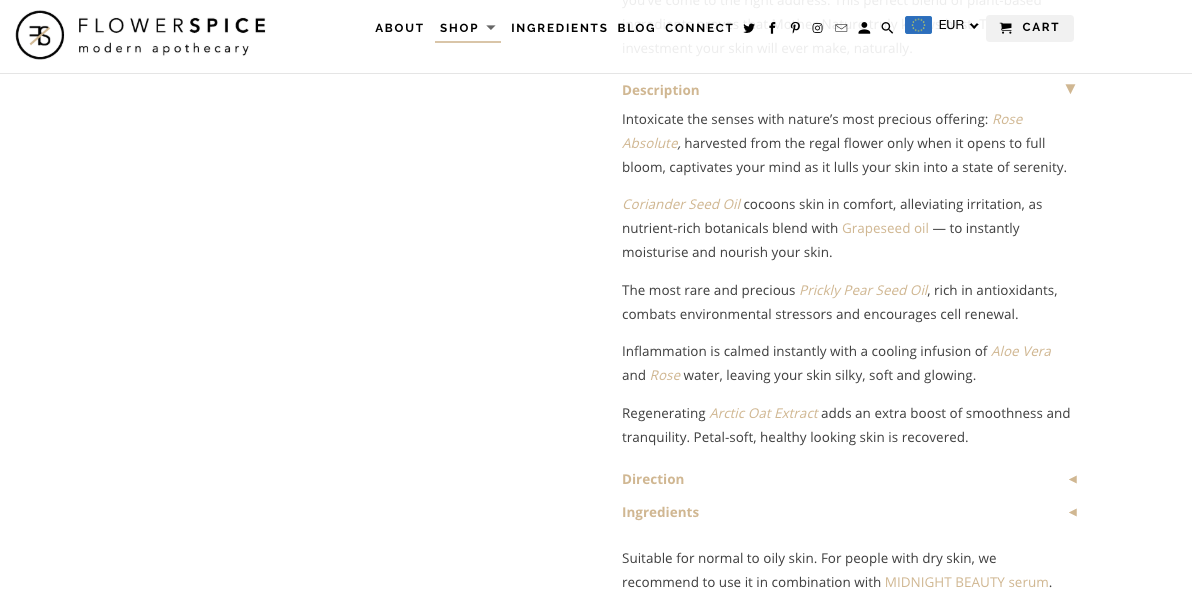 Website copy/Product description