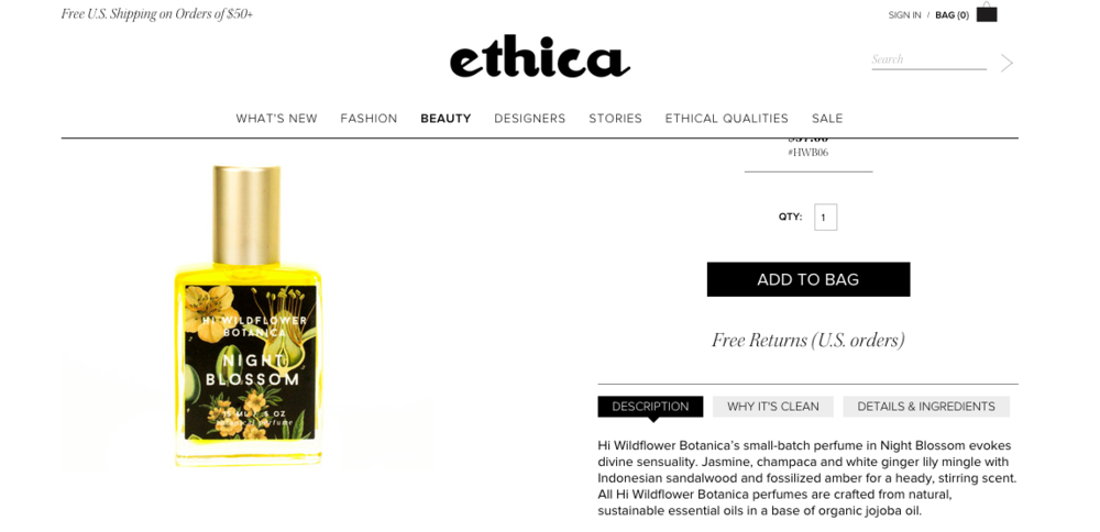 Website copy/Product description