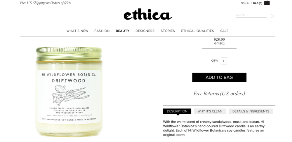 Website copy/Product description