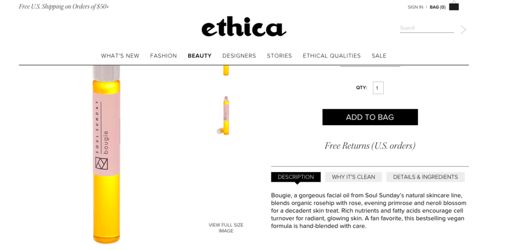 Website copy/Product description