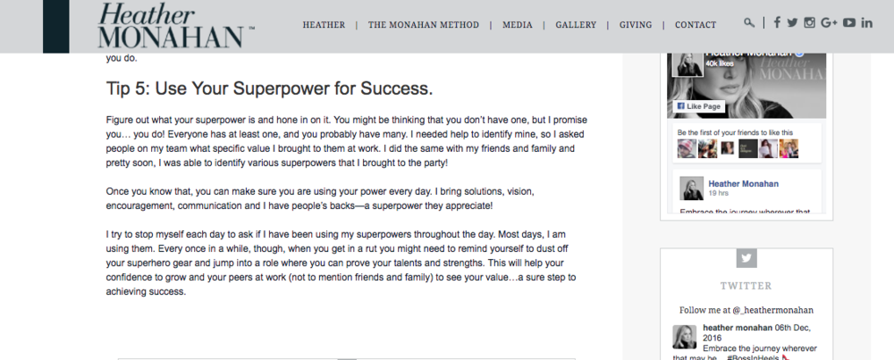 Website copy/ Blog post