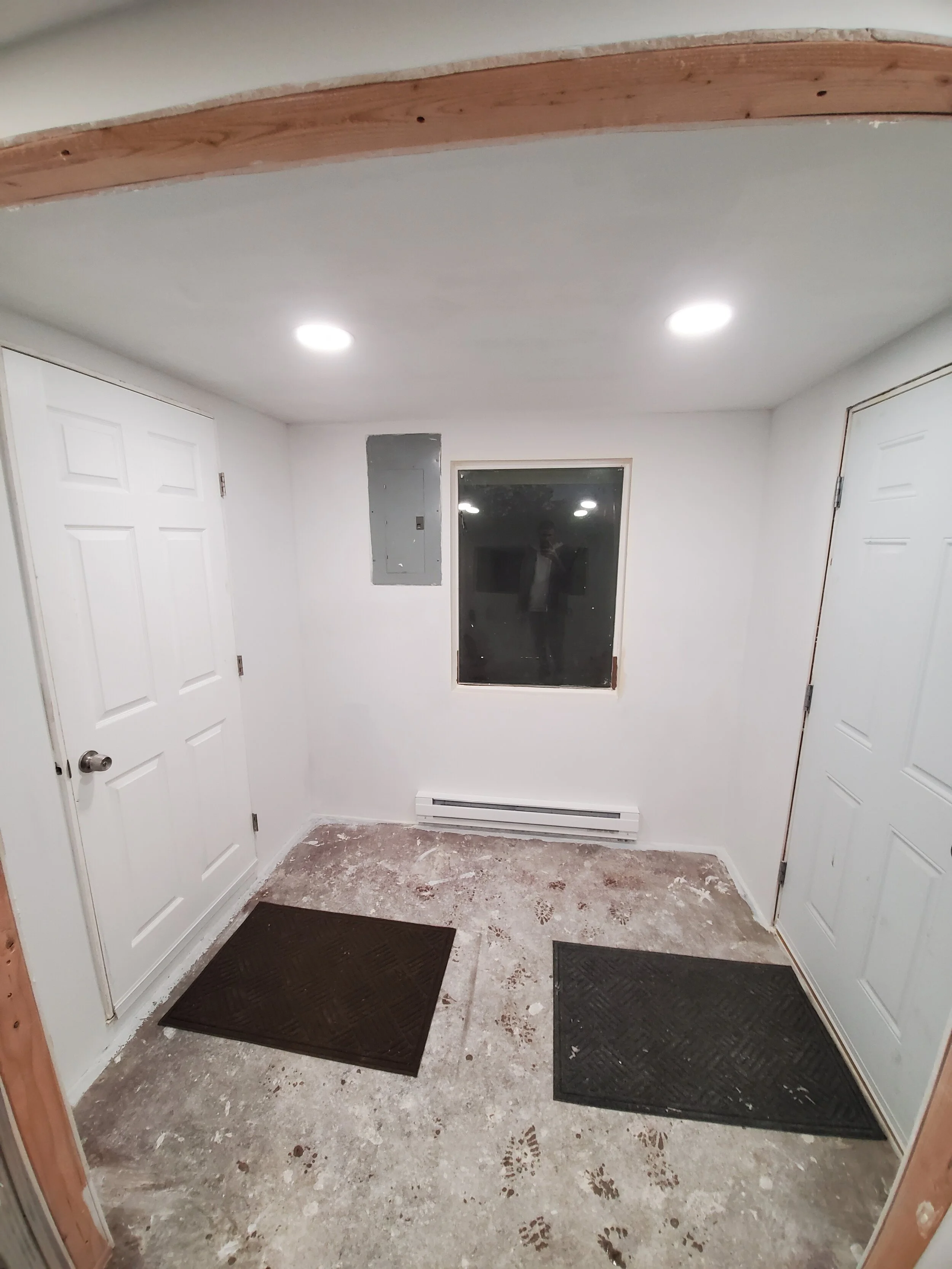  Before flooring goes down 