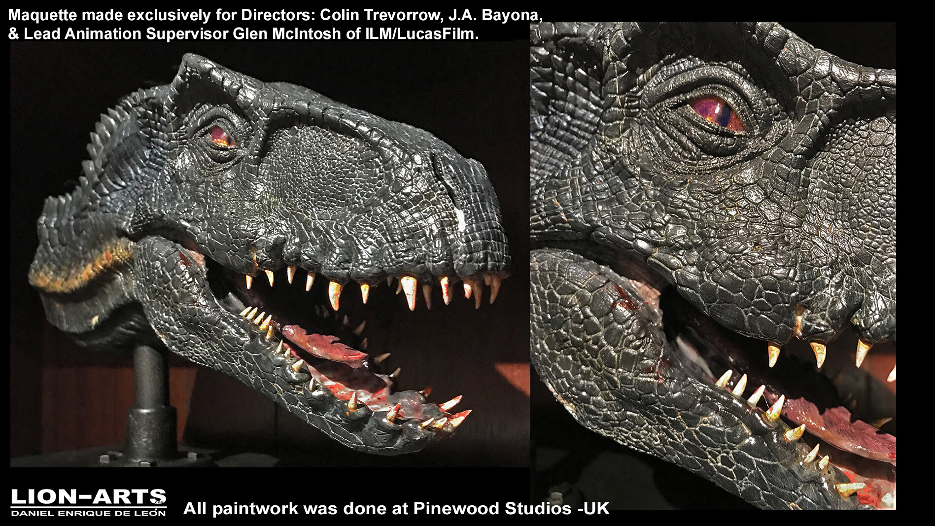 Photos of the physical 3D Printed maquette made exclusively for Directors: Colin Trevorrow,  J.A. Bayona, &amp; Lead Animation Supervisor Glen McIntosh of ILM/LucasFilm. 