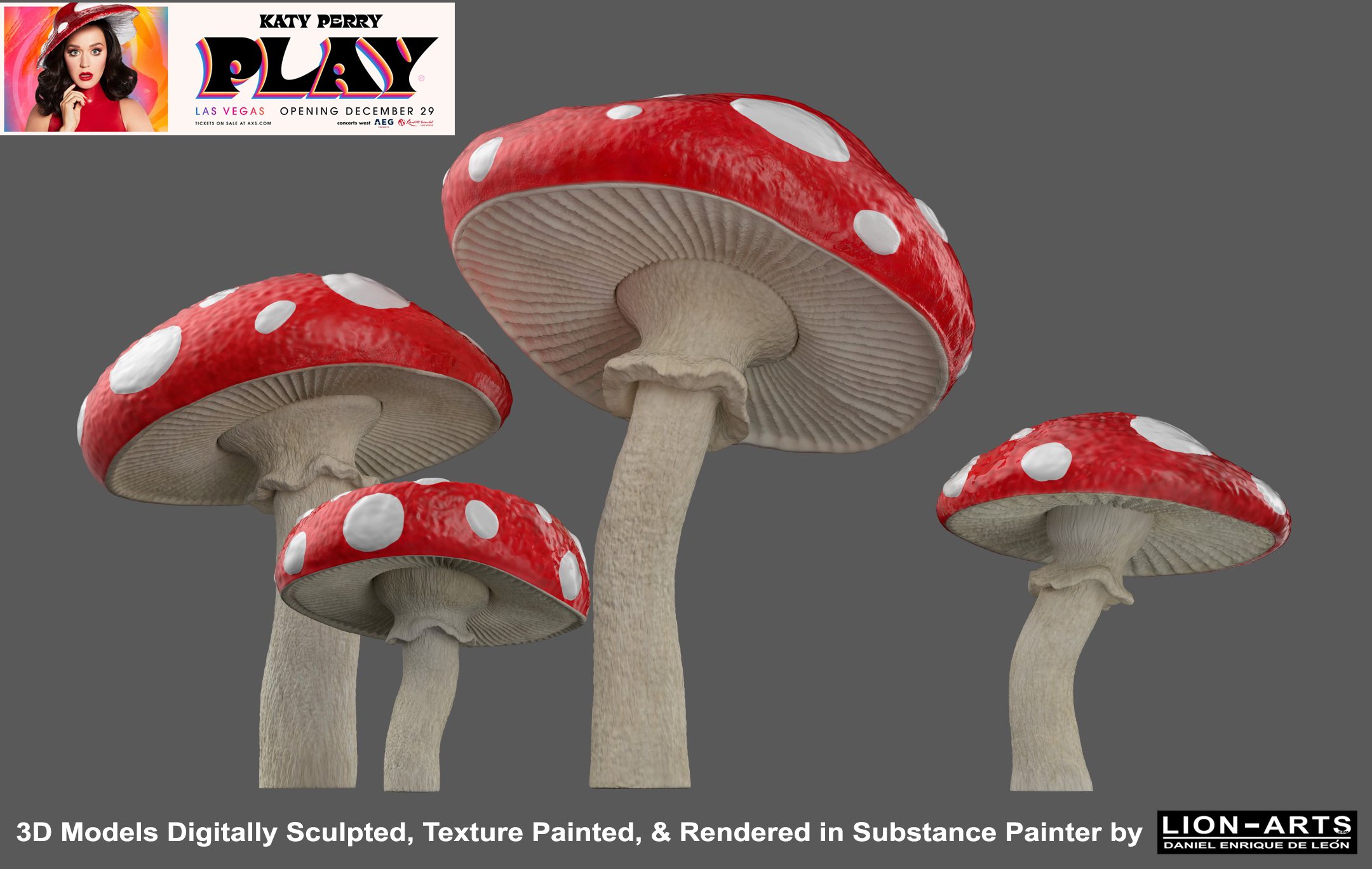 Katy Perry - PLAY - Las Vegas 2022 Mushrooms Substance Painter