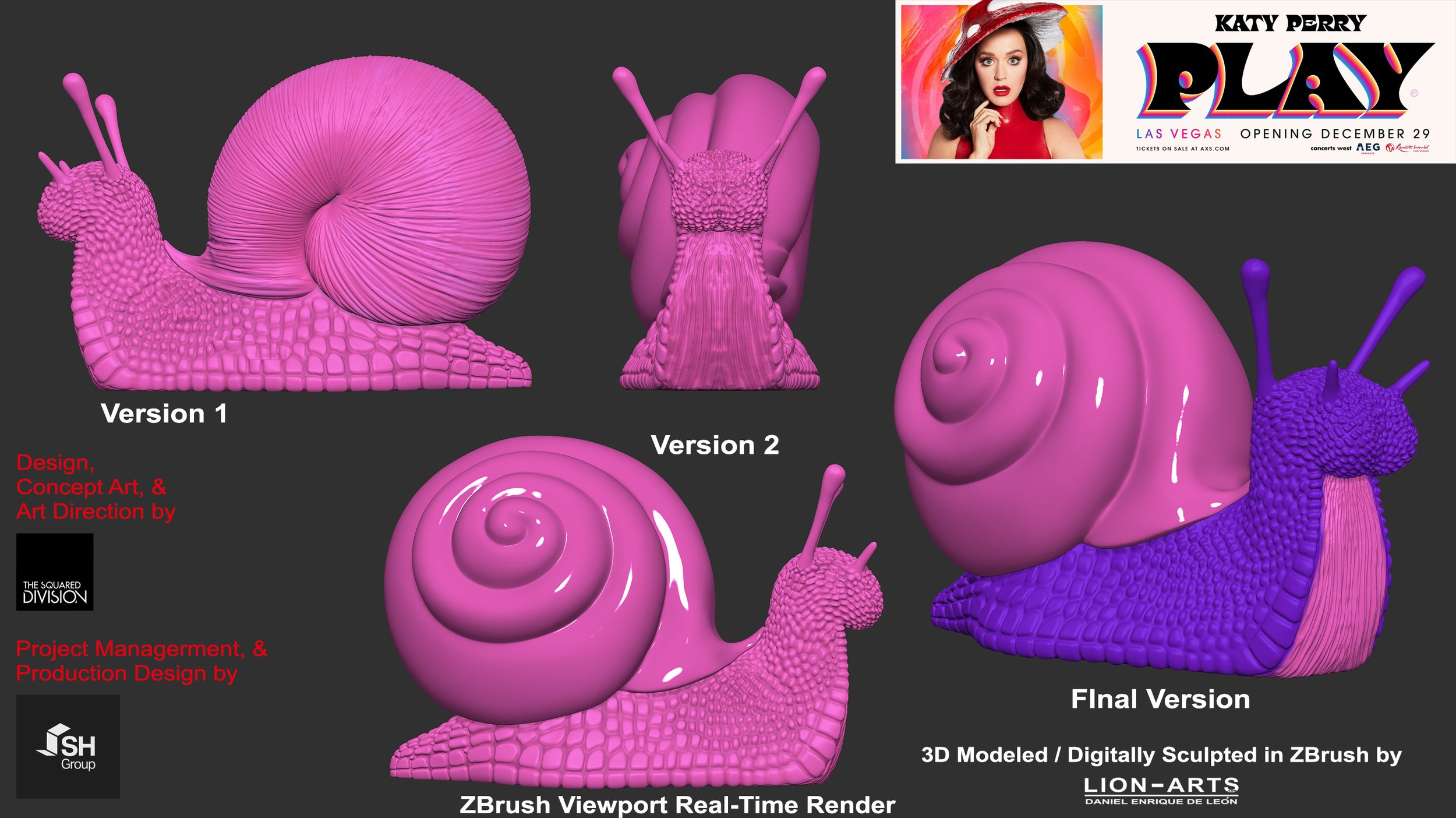 Katy Perry -PLAY- Las Vegas 2022 - Snail ZBrush model