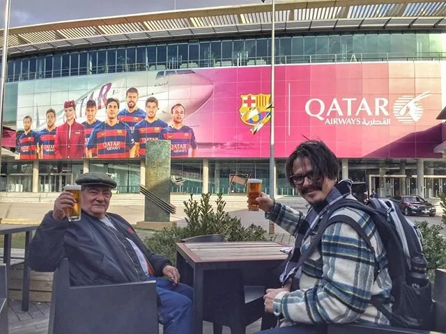 Con el viejo mas cool haciendo peregrinaci&oacute;n de f&uacute;tbol hace 4 a&ntilde;os. Feliz d&iacute;a del Padre a Todos!