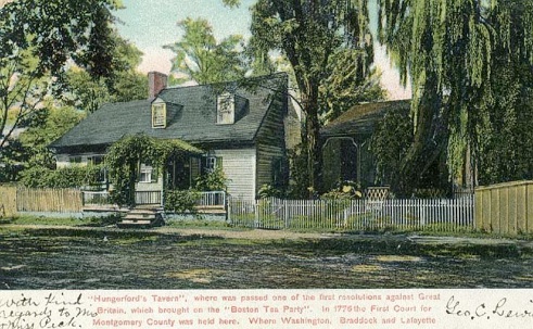 Hungerford’s Tavern, from a circa 1910 postcard (Hungerford Civic Association)