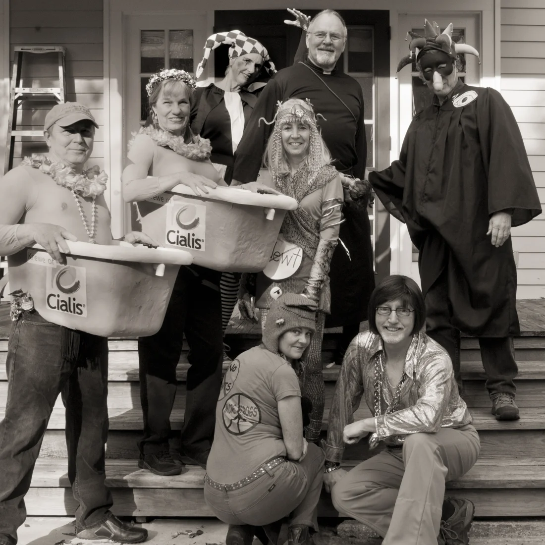 My krewe getting ready to hit the Quarter during Mardi Gras. That’s me on the lower right.