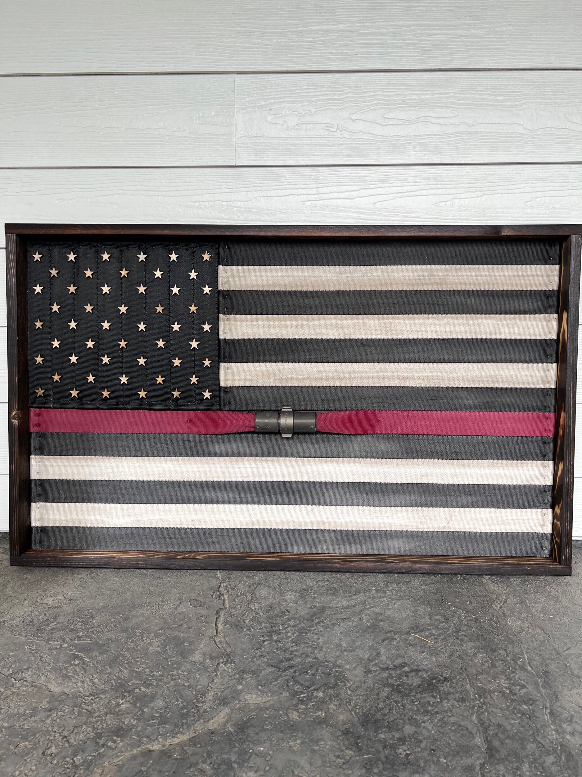 Custom Fire Hose Flag Thin Red Line