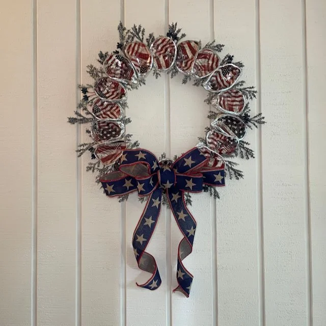 Flag Decoupaged Shell Wall Decor