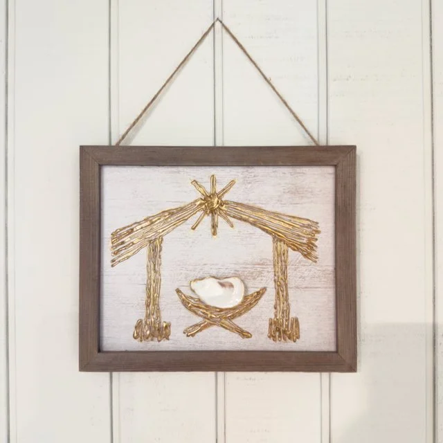 Oyster Shell Nativity Scene