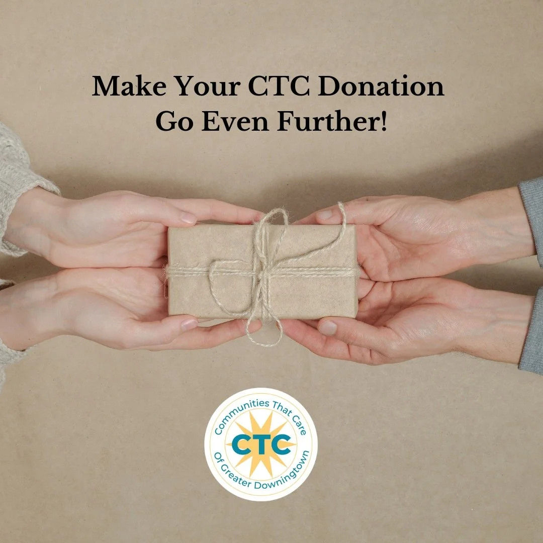 💝Your Support Matters 💝

Corporate gift matching is a great way to make a donation to CTC go even further. Check with your HR department to see if your company does matching gifts, many do! 

Visit: https://www.dtownctc.org/donate-index-impact to d