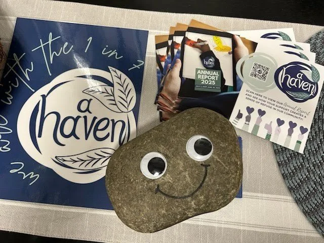 ROCKY's latest adventures took him to one of our newest community partners, @ahaven.chesterco! 💙

While ROCKY visited, he attended one of their family groups with the kids, doing everything from check in to reading some of their grief support books 