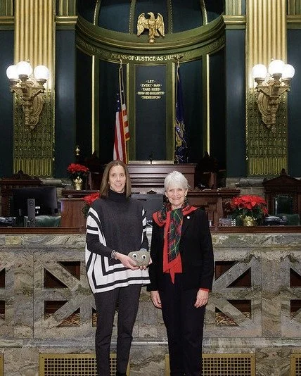 ROCKY's final stop on his 2025 adventure circuit  took place this past Monday as he took a road trip to the state capital to visit with @senatorcomitta on the PA Senate floor!

Senator Comitta was kind enough to invite our CTC Executive Director, Car