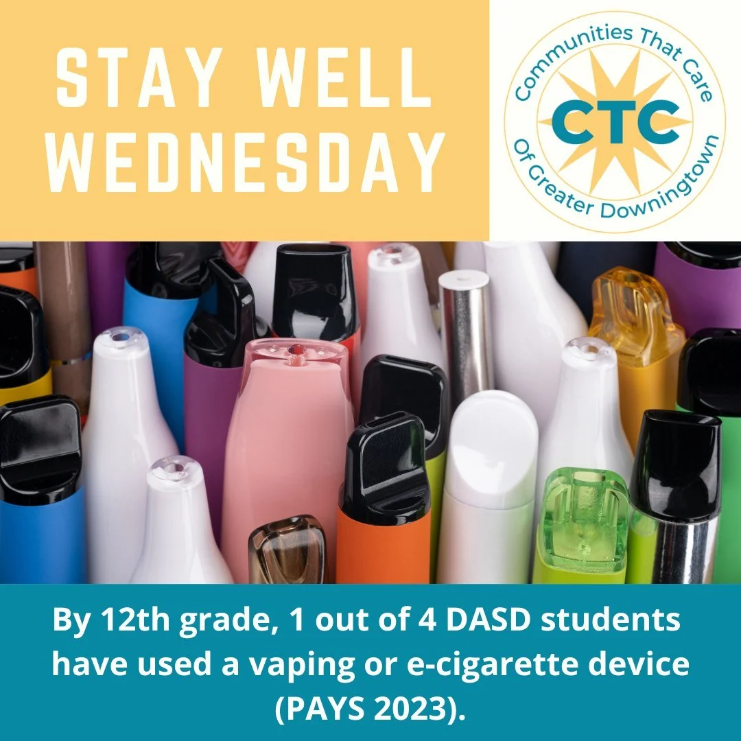 We know use of tobacco and e-cigarettes/vapes is a gateway for many teens into use of other drugs. Make sure you know the facts about tobacco and vaping &amp; discuss them with your children. Don't just have one conversation about it. Ask questions, 