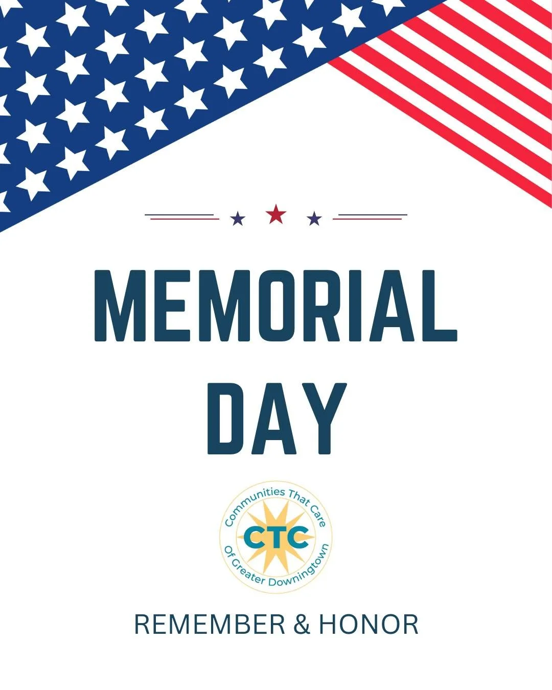Wishing you &amp; your family a safe &amp; happy Memorial Day!