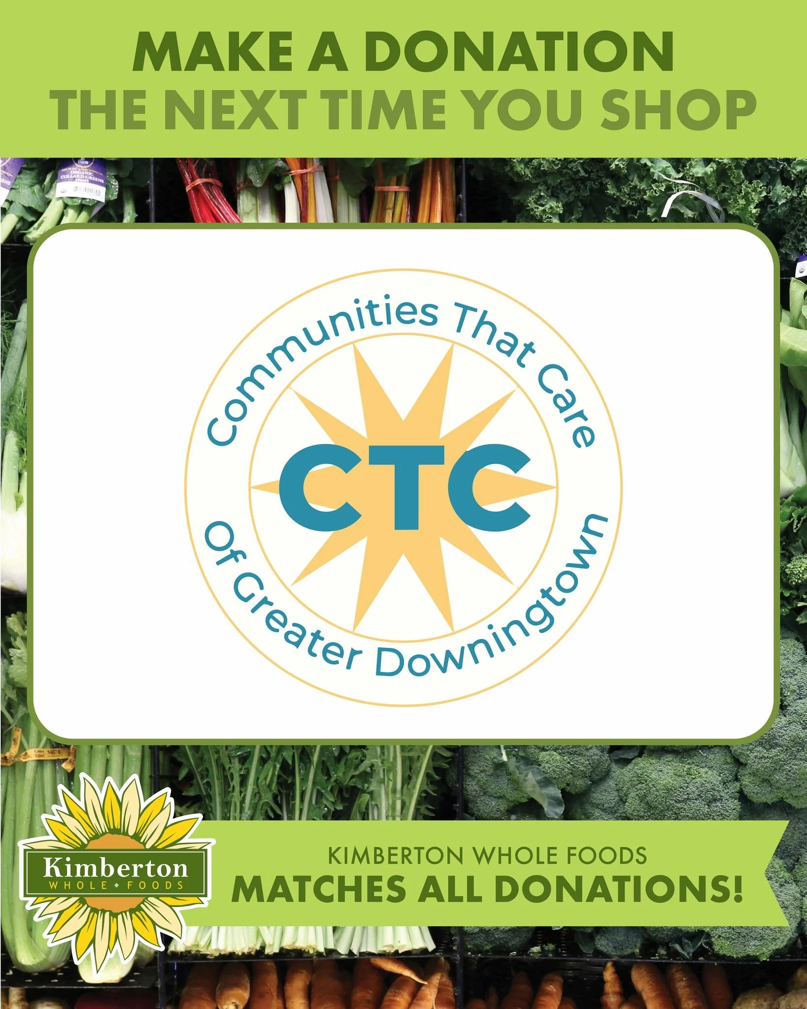 We are so excited to be the benefitting organization of the 'Rounding Up at the Register' program at @kimbertonwholefoods Eagleview location during the entire month of June!

Participating is easy - when you shop at the Eagleview location during June