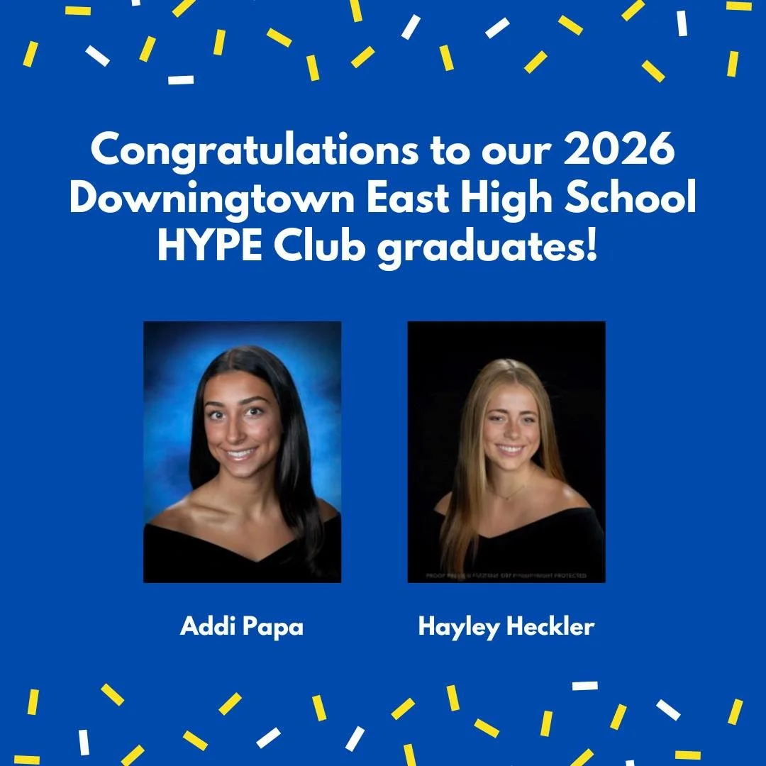 🎓Let's hear it for these HYPE Grads from @dehs_hype!🎉

Please join us with congratulating Addi &amp; Hayley as they graduate from the Downingtown East High School this evening! We were so glad to have you both as HYPE Club members at East and wish 