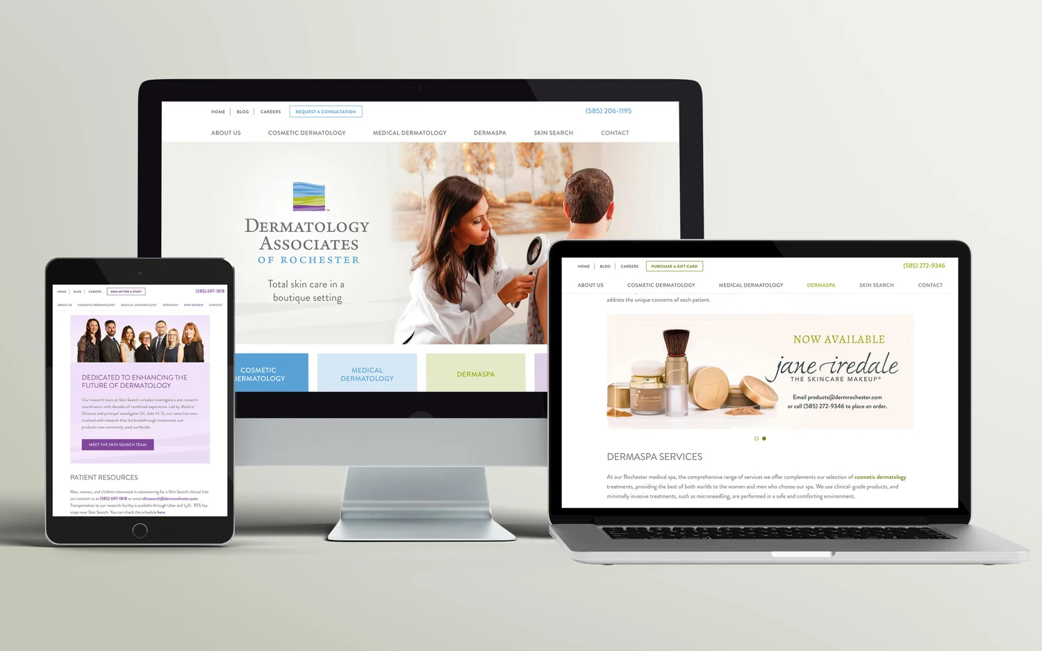 Dermatology Website Design — Toni Douglass Graphic Design